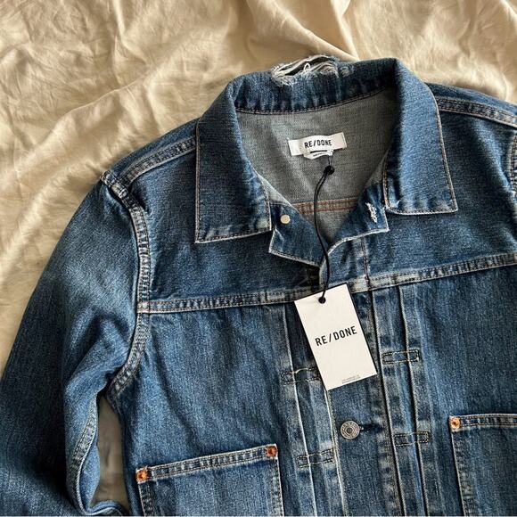 SALE💝 RE/DONE 60’s Shrunken Denim Jacket— NWT - Picture 2 of 4